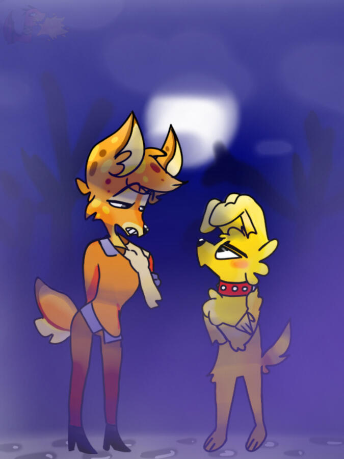 Fullbody rendered with background + additional character - Fanart (2023)