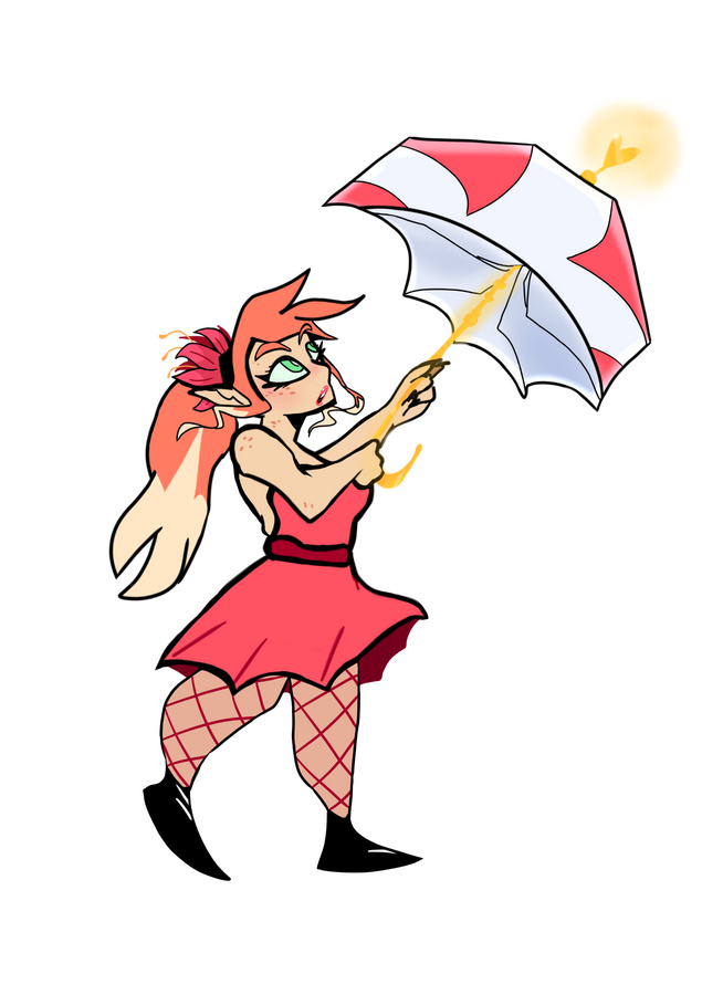 Flat color character design