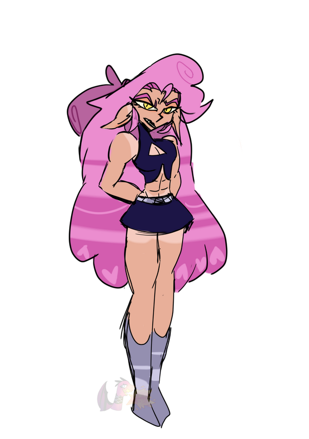 Colored sketch character design