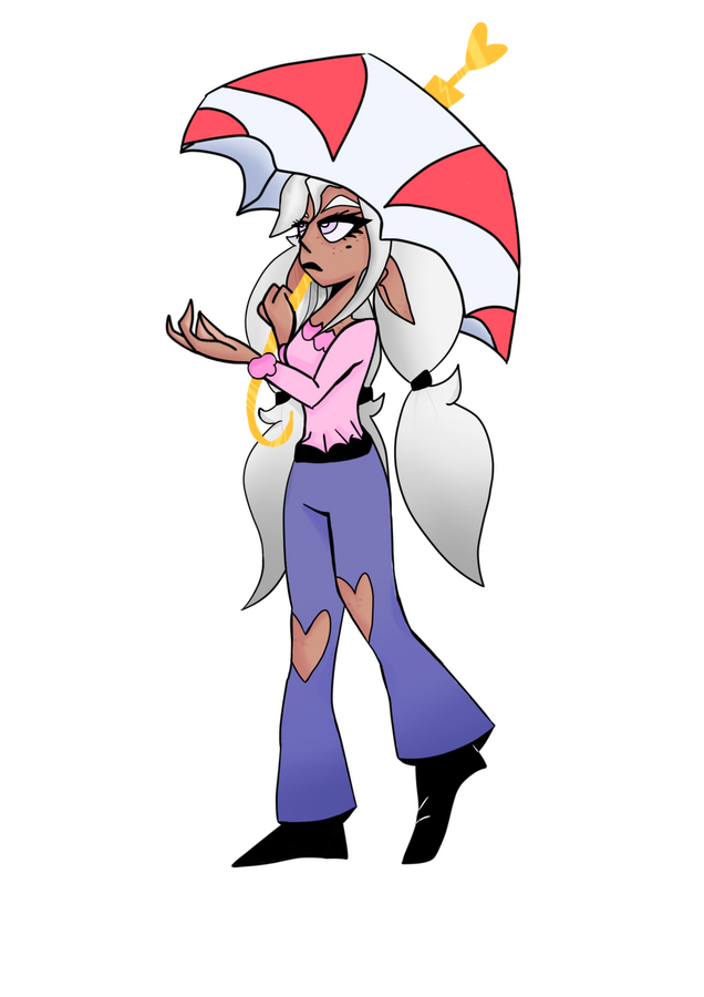 Flat color character design