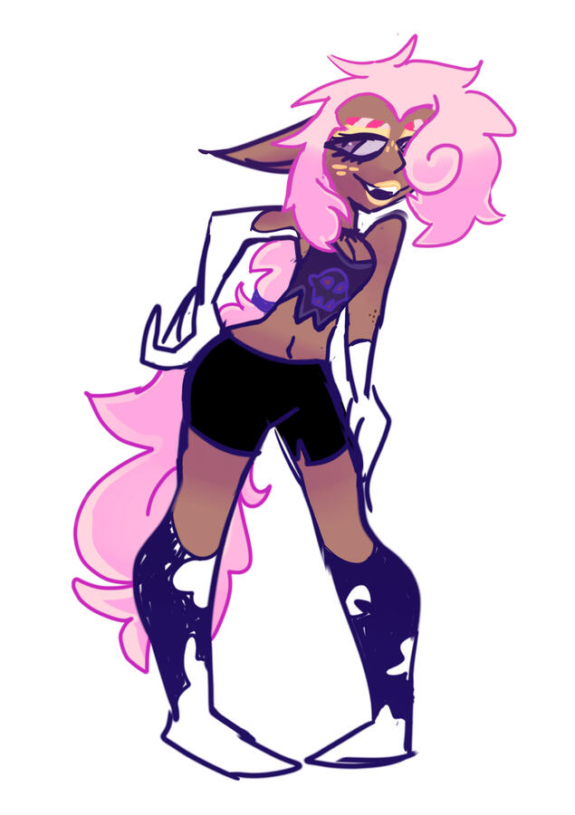 Colored sketch character design