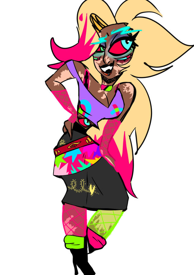 Colored sketch character design