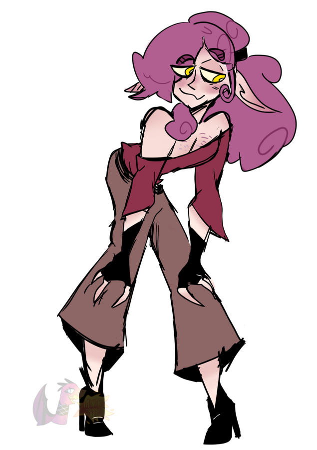 Colored sketch character design