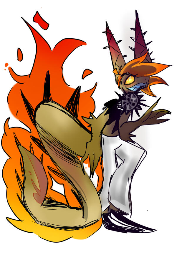 Colored sketch character design