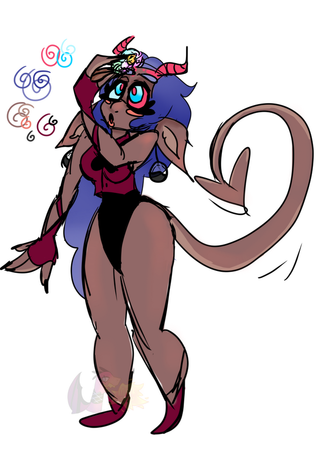 Colored sketch character design