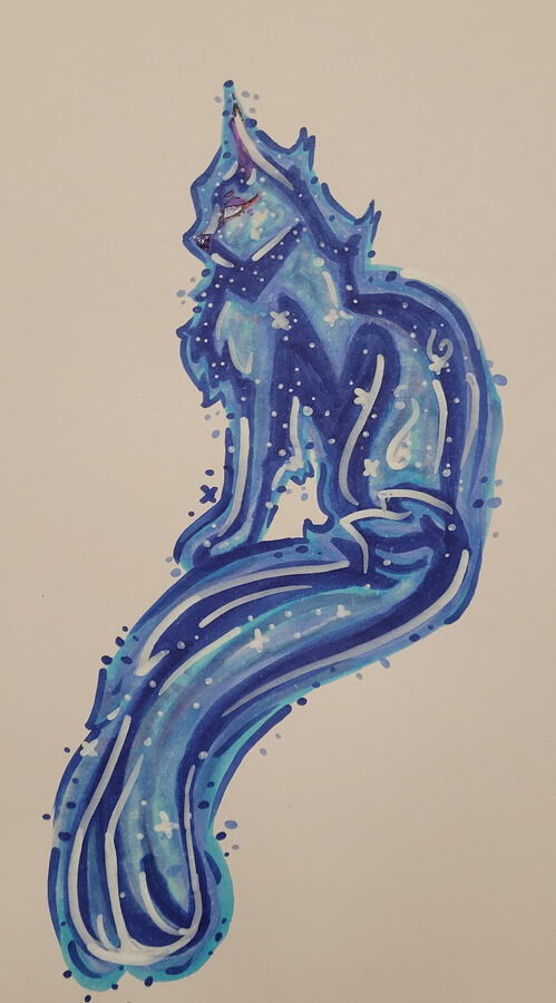 Gel pen and marker illustration